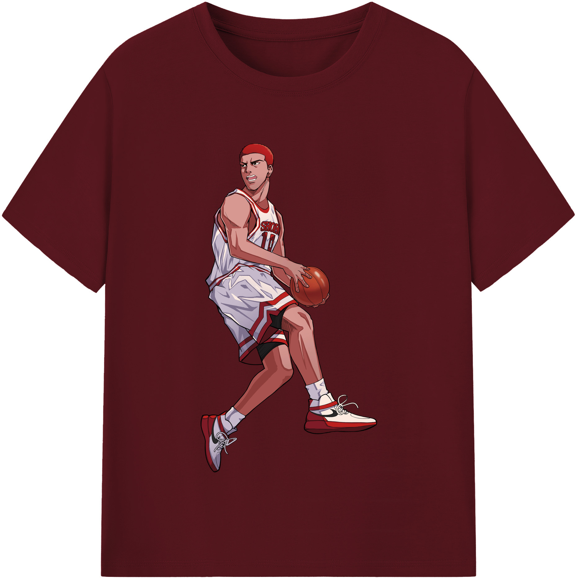 SLAM DUNK／スラムダンク 綿100％半袖Tシャツ（フロントプリント）